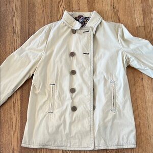 Cream Double-Breasted Jacket